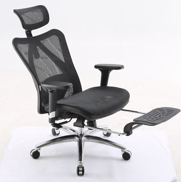 Office Chair SIHOO M57C-201-JT BLACK 3D Armrest, class 3 TUV gaslift,350mm steel base, Footrest