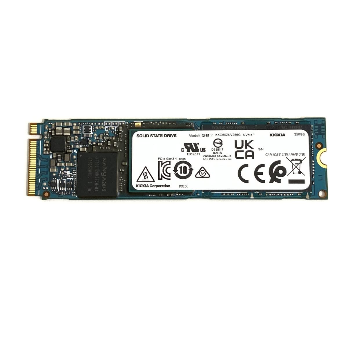 SSD KIOXIA KBG60ZNS256G 256GB M.2 2230 PCIe4x4 NVMe R:4400MB/s W:3000MB/s