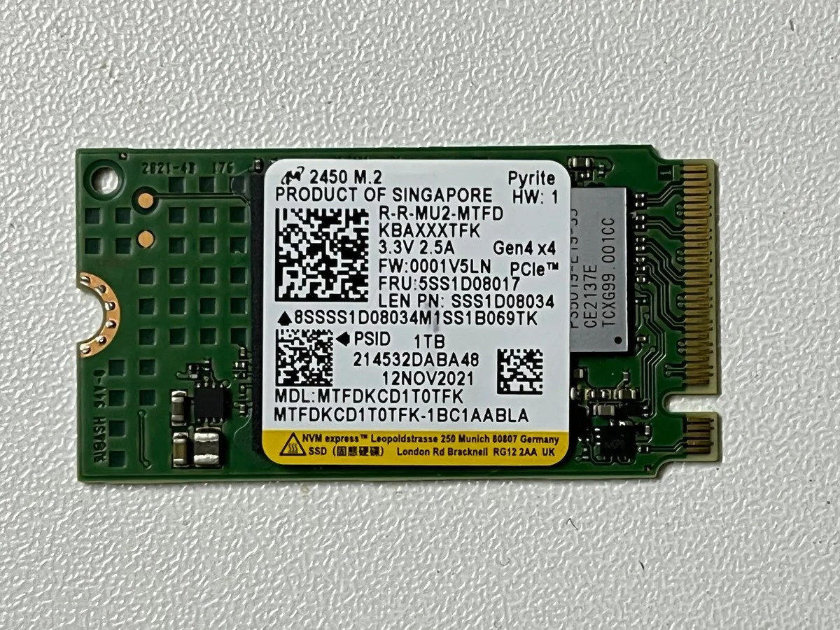 SSD M 2450 256GB M.2 NVME PCIE 2230