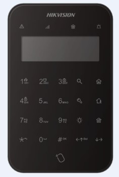 HIKVISION AX PRO 868MHz DS-PK1-LT-WE/BLACK(O-STD) клавиатура охранной панели с дисплеем беспроводная