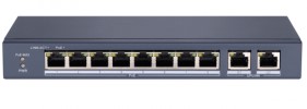 HUB Switch HIWATCH DS-S1008P 10-port 10/100M PoE, 2 × 10/100/1000M 8-port POE 60w