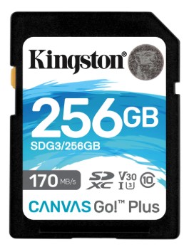 Secure Digital SDXC CL10 256GB KINGSTON Canvas Select Plus G3 150R C10 UHS-I U1 V10