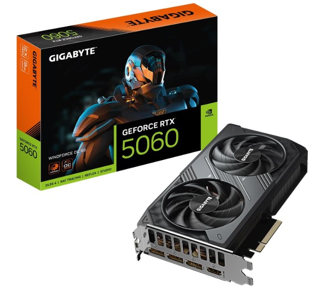 GEFORCE RTX5060 OC 8GB GDDR7 128bit 2512Mhz 3xDP HDMI GIGABYTE GV-N5060WF2MAX OC-8GD