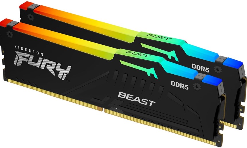 DDR5 64GB (2x32GB) PC-51200 (6400MHz) KINGSTON FURY BEAST RGB EXPO KF564C32BBEAK2-64