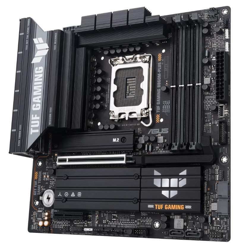 MB LGA1851 ASUS TUF GAMING B860M-PLUS,4xDDR5,16xUSB,mATX,3xM.2, 4xSATA, PCIe16x,PCIe1x HDMI,DP