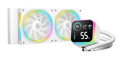 DEEPCOOL LQ240 WH WHITE ARGB 120*2 FAN, LED DIGITAL DISPLAY, LGA20xx/1700/1200/115*/AMD