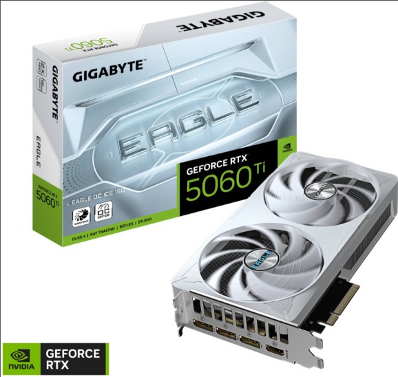 GEFORCE RTX5060Ti OC 8GB GDDR7 128bit 2617Mhz 2xDP 2xHDMI GIGABYTE GV-N506TEAGLE OC-8GD