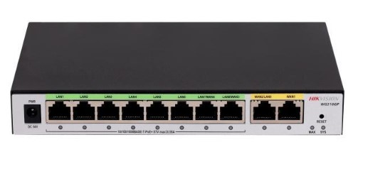 Router HIKVISION DS-3WG210GP-SI 10 Port 8-PoE Power Budget:75 W 200 Users