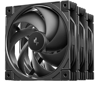 Cooler for PSU/CASE DEEPCOOL FD12 V2 (3 IN 1 SET) PWM HDB BLACK 500-2500rpm 120mm