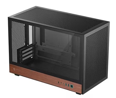 DEEPCOOL MATX CH260 WOOD w/o PSU USB 3.0 Front Type-C, Mesh panel