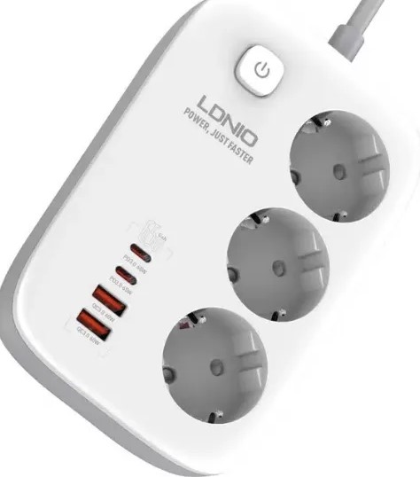 Удлинитель LDNIO (3 розеток и 4 USB) (SE3436) 2m