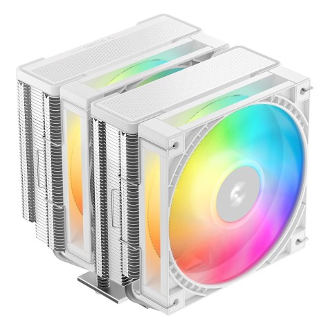 CPU cooler DEEPCOOL AG620 G2 WH ARGB LGA1700/1851/AMD 2x120mm 300-1950rpm,6HP