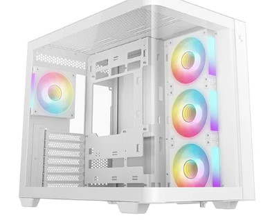 DEEPCOOL ATX CG530U 4F WH WHITE w/o PSU USB3.0×2、USB2.0×1 Front, Type-С, 120mm*4 ARGB fans