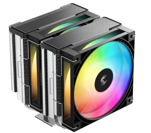 CPU cooler DEEPCOOL AG620 G2 BK ARGB LGA1700/1851/AMD 2x120mm 300-1950rpm,6HP