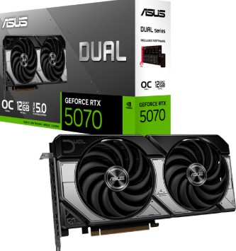 GEFORCE RTX5070 OC 12GB GDDR7 192bit 2572Mhz 3xDP HDMI ASUS DUAL-RTX5070-O12G