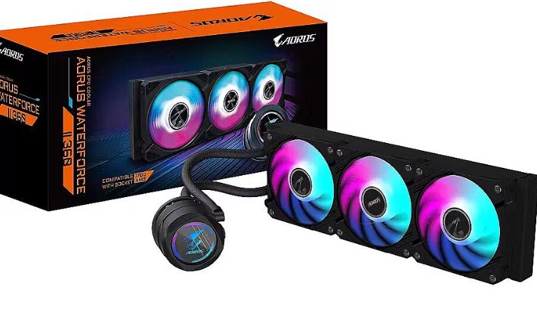 GIGABYTE GP-AORUS WATERFORCE II 360 ARGB 3xARGB120 FAN LGA115x/1200/1700/1851,AM5,AM4