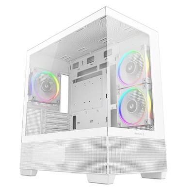 DEEPCOOL MATX CG380 3F WH WHITE w/o PSU USB3.0×2 Front , Type-C + 120mm*3 ARGB fans