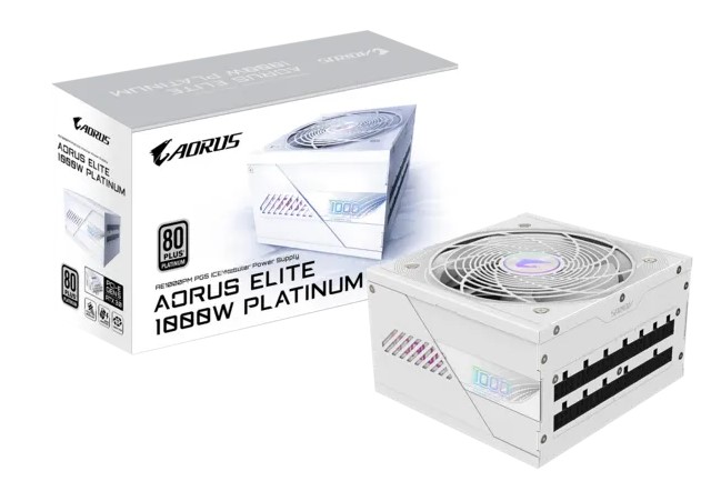 Power Unit GIGABYTE GP-AE1000PM PG5 ICE 1000W 80 PLUS PLAT. certified 100-240V/ATX WHITE