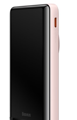 Power Bank Baseus Magnetic Bracket Wireless Fast Charge 10000mAh 20W pink