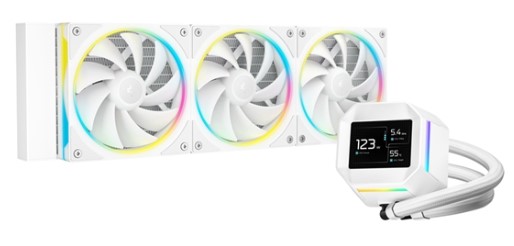 DEEPCOOL LM360 WH WHITE ARGB 120*3 FL12 SE FAN, 2.4" IPS DISPLAY, LGA20xx/1700/1200/115*/AMD