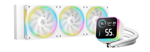 DEEPCOOL LQ360 ULTRA WH ARGB 120*3 FAN, LED DIGITAL DISPLAY, LGA1851/1700/1200/115*/AMD WHITE