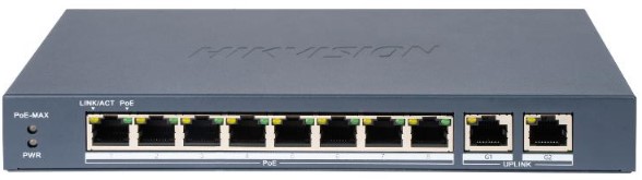 HUB Switch HIKVISION DS-3E0310P-E/M(B) 8x10/100Mbps PoE,2x1000Mbpc,PoE budget:80W Metal