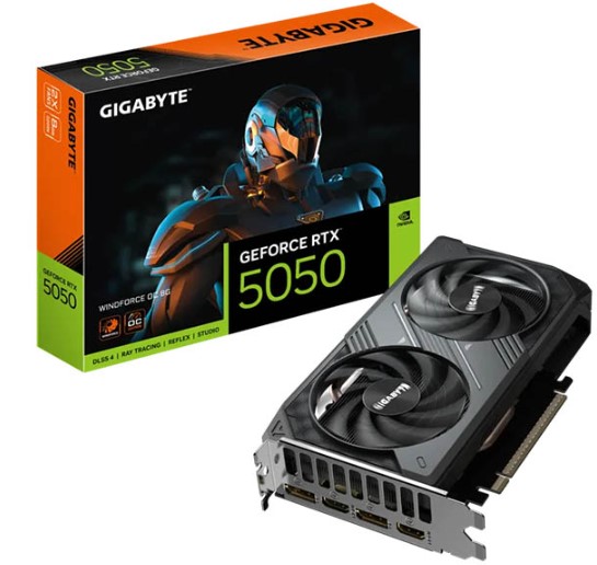 GEFORCE RTX5050 OC 8GB GDDR6 128bit 2587Mhz 2xDP 2xHDMI GIGABYTE GV-N5050WF2OC-8GD