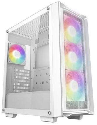 DEEPCOOL ATX CC560 MESH V2 WH WHITE w/o PSU USB3.0×1 USB2.0×1 4×120mm ARGB FANS