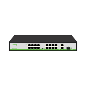 HUB Switch TIANDY TC-P3S019 Spec:H/1621/AT/180 16x10/100MbpsPoE,2x1000Mbpc,1SFP,PoE budget:180W