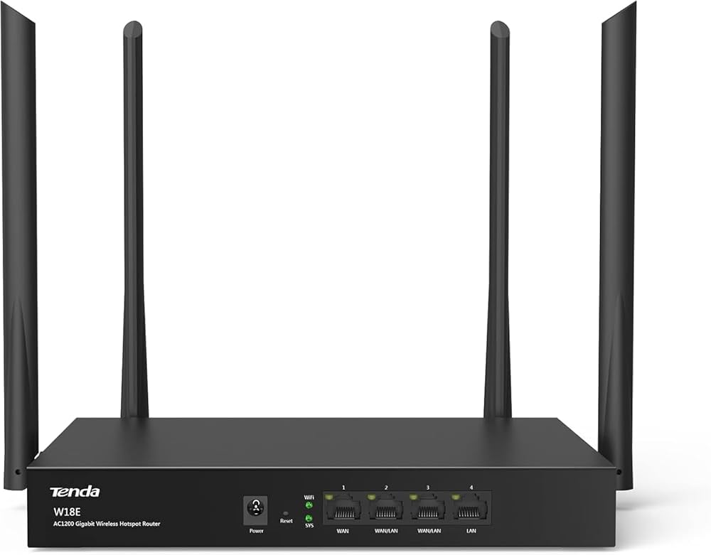 Wireless AP+Router Tenda W18E AC1200 Smart Dual-band Gigabit Router 4*5dBi Antenna 867+300Mbps