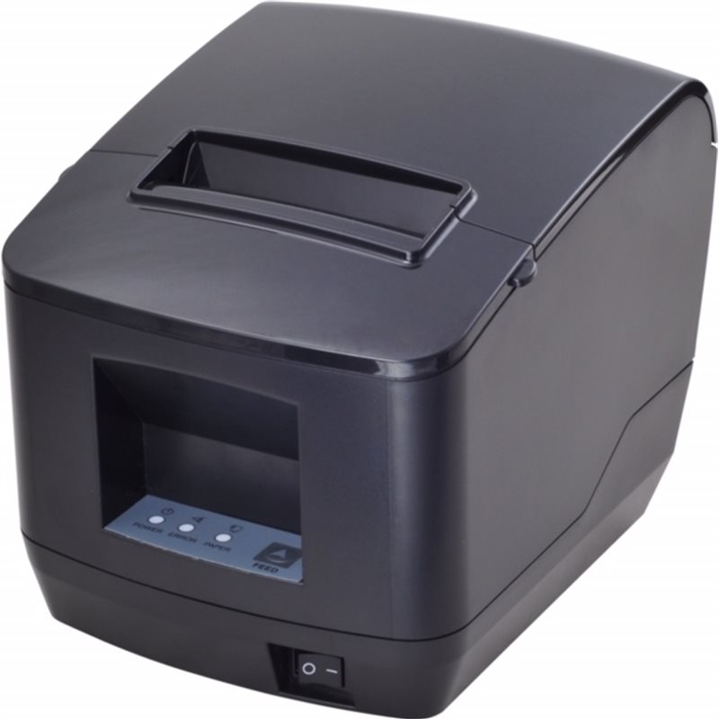 Xprinter XP-Q838L 80mm direct thermal Receipt printer USB+LAN, Black, 230mm/s, EU plug
