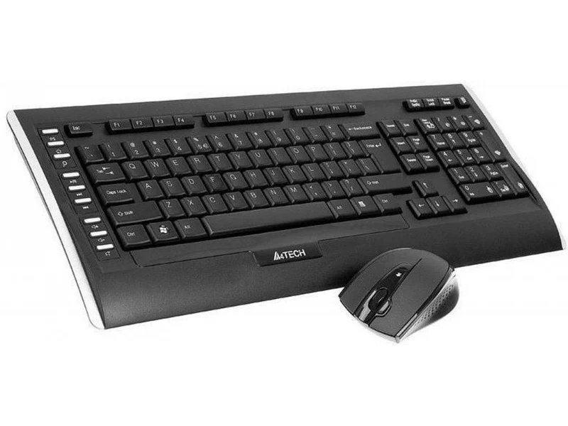 A4TECH 9300F (GR-152+G9-730FX) V-TRACK WIRELESS KEYBOARD+MOUSE SET USB BLACK US+RUSSIAN