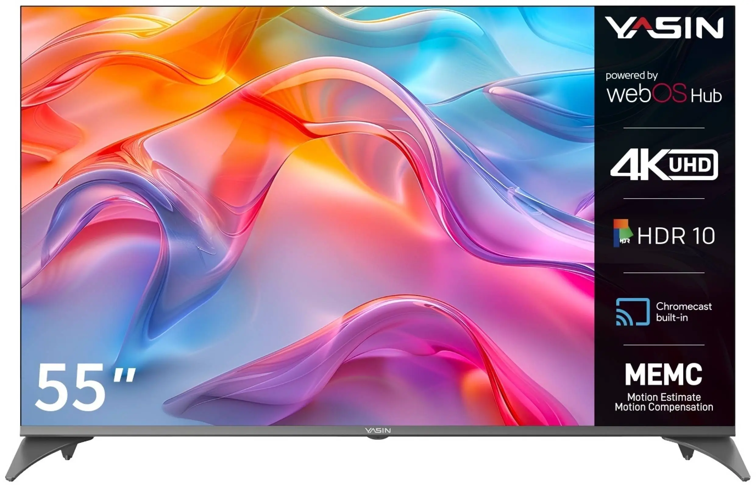 YASIN LED TV 55UD81 55" 4K UHD 3840x2160, WebOS 450 cd/m2 1000000:1 6ms 178/178 WiFi