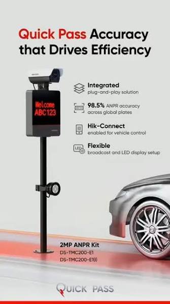 IP camera HIKVISION DS-TMC200-E1/3106((3,1-6mm) цилиндр,уличн 2MP,LED 10M,ANPR Kit стойка+монитор
