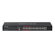 HUB Switch Mercusys(TP-Link) MS126CP 24Port 10/100Mbps + 2Port Gigabit with 24-Port 295W PoE+