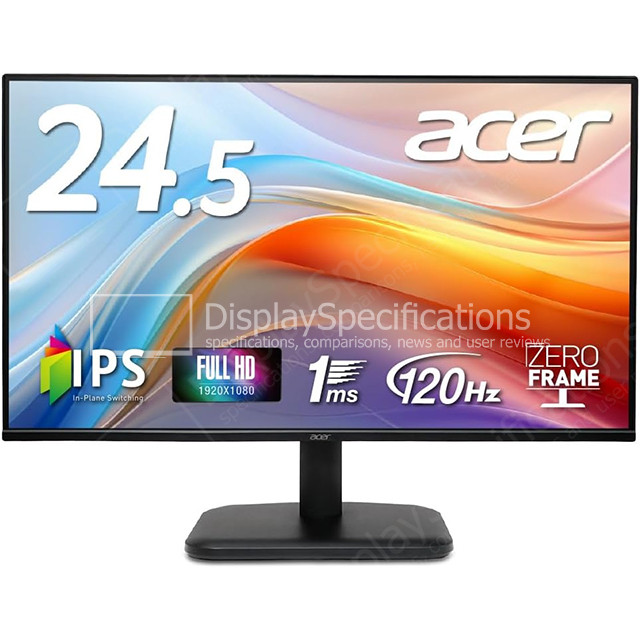 ACER 24.5" EK251Q IPS 1ms 250kd/m2 178/178 1920x1080 FHD 100Hrz HDMI VGA