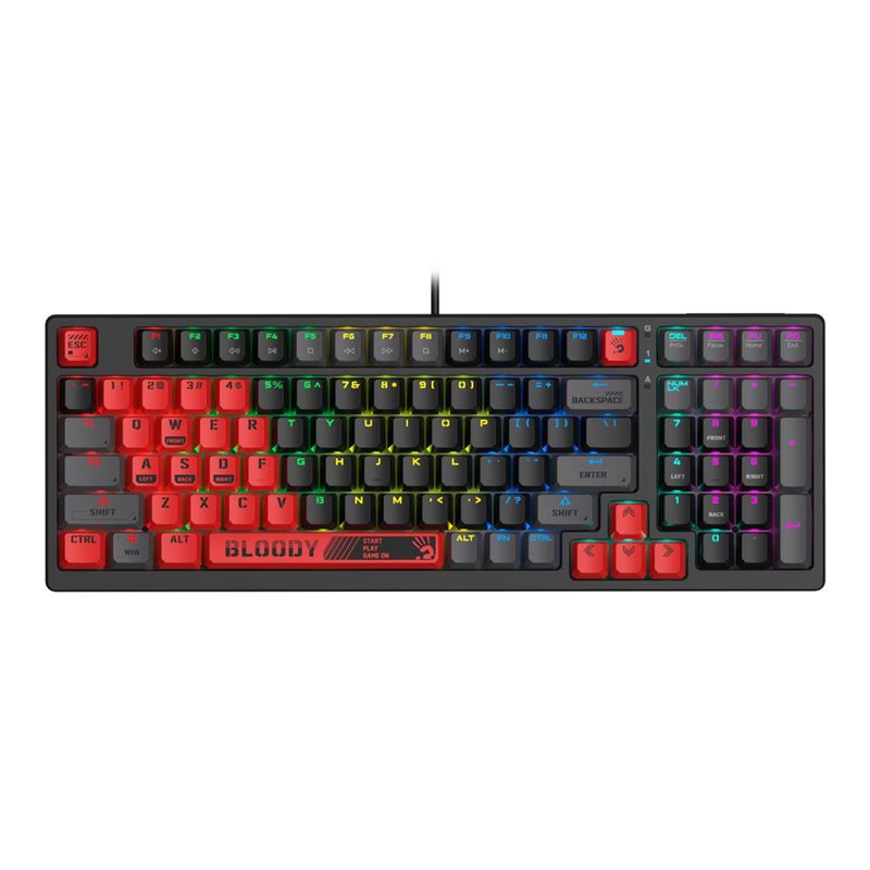 A4TECH BLOODY S98 SPORTS LIME GAMING MECHANICAL BLMS RED SWITCH RGB KEYBOARD USB US+RUS