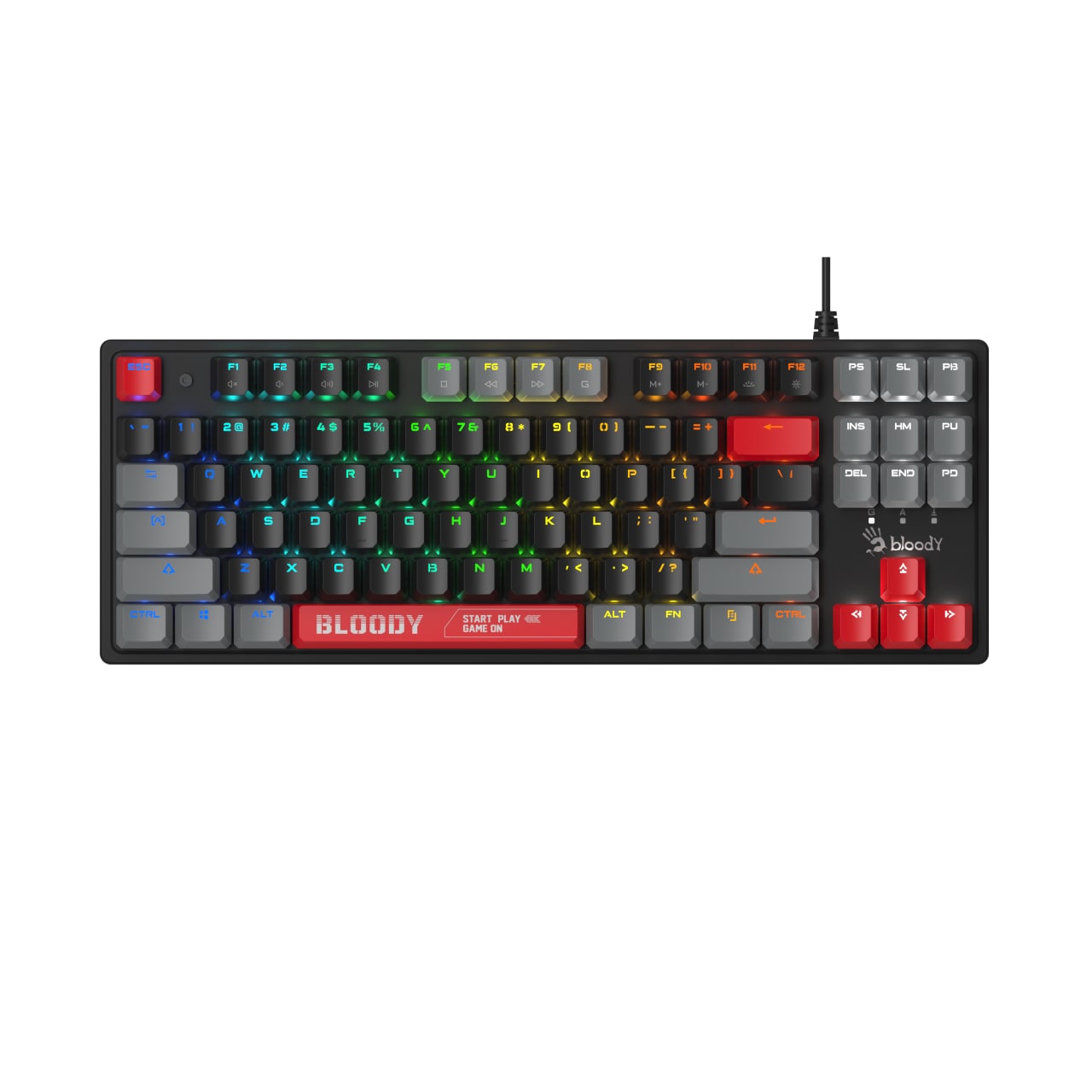 A4TECH BLOODY S310N GAMING MECHANICAL ENERGY RED BLMS RED SWITCH RGB KEYBOARD USB US+RUS