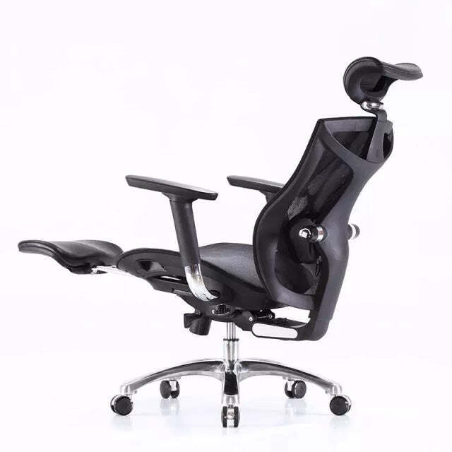 Office Chair SIHOO V1-N103 BLACK 4D Armrest, class 3 TUV gaslift,350mm aluminuim base, Footrest