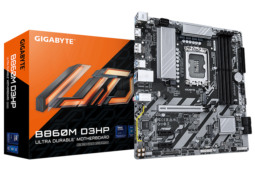 MB LGA1851 GIGABYTE B860M D3HP,4xDDR5,9xUSB,mATX,2xM.2, 4xSATA, 1PCIe16x, 2PCIe1x, HDMI,DP